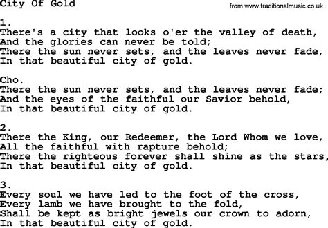 City Of Gold Apostolic And Pentecostal Hymns And Songs Lyrics And Pdf