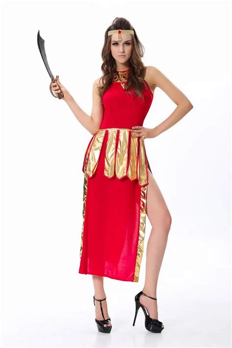 Red Greek Goddess Sexy Costume Stretchy Greek Goddess Costume 3s1460