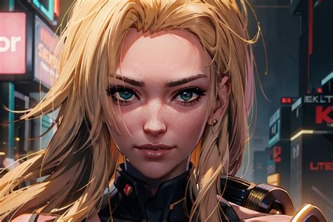 Alt Cyberpunk Blonde Hair C Image Created By Tensor Art