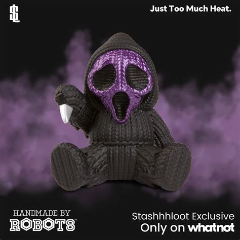 Stashhhfam Special Stashhhloot Exclusive Purple Chrome Ghostface Handmade By Robots Vinyl