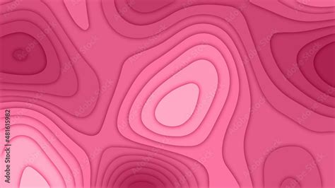 Pink Abstract Paper Cut Background Vector Shadows 3d Smooth Objects