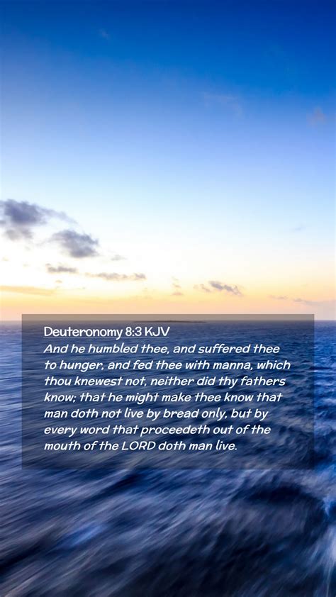 Deuteronomy Kjv Mobile Phone Wallpaper And He Humbled Thee And