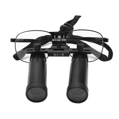 8x Magnifying Metal Frame Loupe Dental Surgical Dental Medical Binocular Loupes Unit 8x