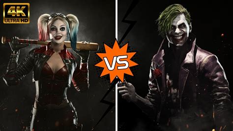 Injustice 2 Harley Quinn Vs Joker 4k Uhd 60 Fps Gameplay Youtube