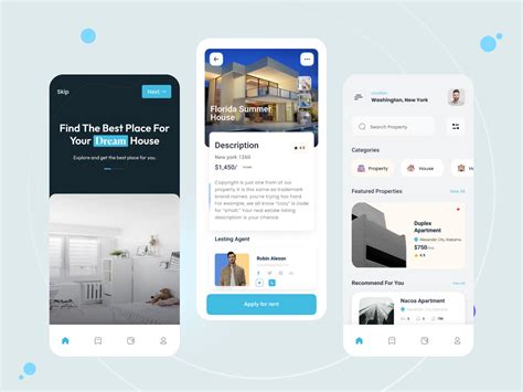 real estate mobile app ui design  billal hossain  dribbble