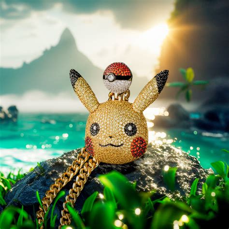 Pikachu Necklace Pokémon Jewelry King Ice