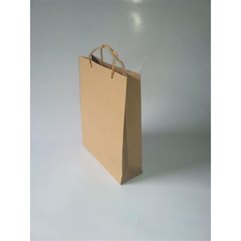 Jual Paper Bag Tas Kertas Kraft Coklat Uk P18 L6 T23 Murah Paperbag