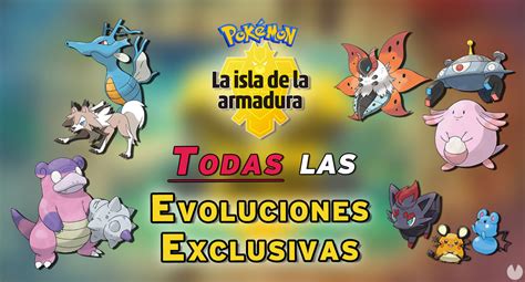 TODAS las evoluciones exclusivas de Pokémon La Isla de la Armadura DLC