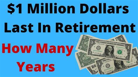 How Long 1 Million Last In Retirement And Withdrawals Youtube