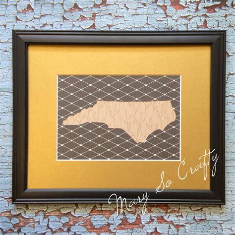 Handcut North Carolina Wall Art Nc Wall Decor Choose Your