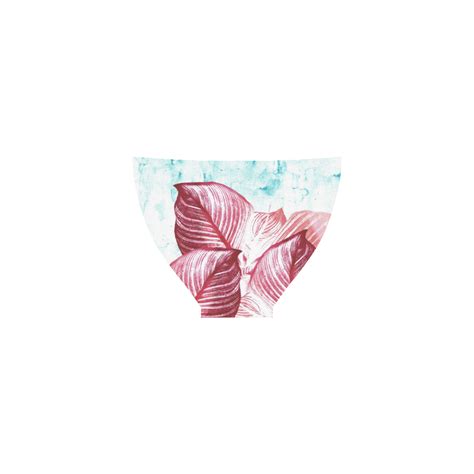 Tropical Canna Leaves Custom Bikini Swimsuit ID D