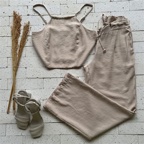 CONJUNTO ALFAIATARIA CROPPED E CALÇA PANTALONA PREMIUM NUDE Dondoca Moda Feminina