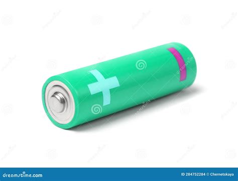 New AA Size Battery Isolated On White Stock Photo Image Of Minus