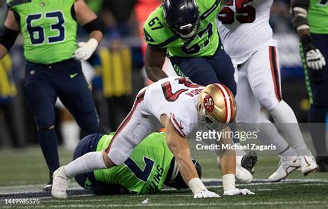 Nick Bosa of the San Francisco 49ers sacks Geno Smith of the Seattle ...