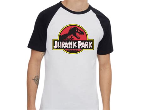 Jurassic Park Men S T Shirt Dinosaur Logo Steven Spielberg Unisex Reglan Tee Top Ebay