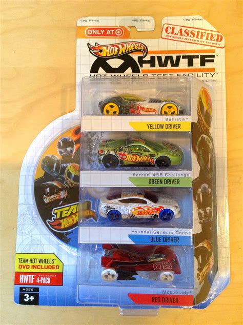 JULIAN S HOT WHEELS BLOG 2013 Target Exclusive Hot Wheels Test Facility 4 Pack With DVD 1st Set
