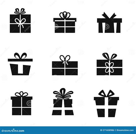 Siluetas De Cajas De Regalo Ilustraci N Del Vector Ilustraci N De