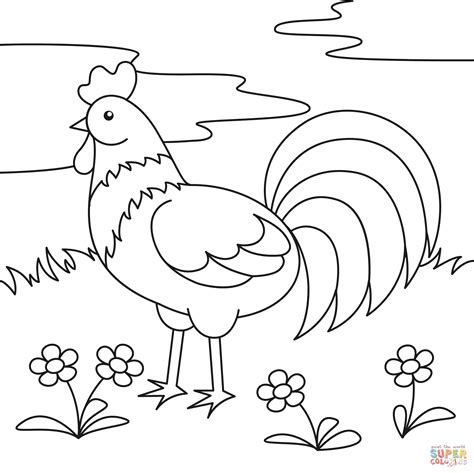 Rooster Coloring Page Free Printable Coloring Pages