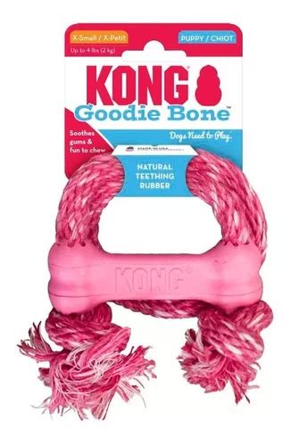 Kong Puppy Goodie Bone Con Soga Juguete Para Perros