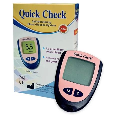 Quick Check Glucometer for Blood Sugar Test Machine | Tista