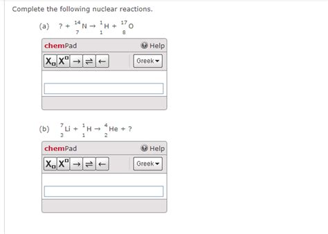 Solved Complete The Following Nuclear Reactions A Chegg