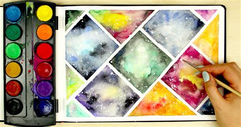 How To Paint A Watercolor Galaxy Using Cheap Paint Art Journal Thursday