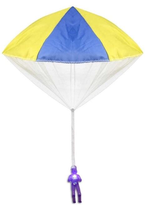 Light Up Tangle Free Toy Parachute Man Skydiver Purple Ebay