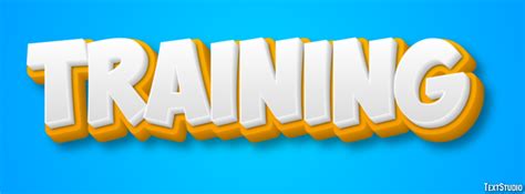 Training Yellow White 3d Text Effect Generator
