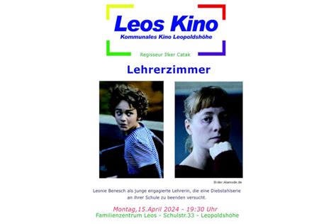 Ausverkauft Lehrerzimmer In Leos Kino Leopoldsh Her Nachrichten