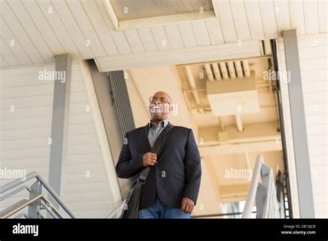 Mature African American Businessman On His Way To Work Stock Photo Alamy