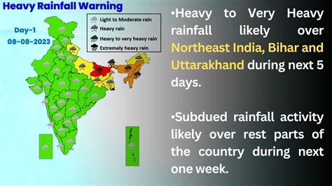 Heavy To Very Heavy Rainfall Likely Over Northeast India Bihar And Uttarakhand During Next 5