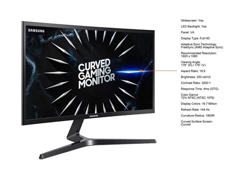 Samsung C24RG50 24 HD 144Hz LED Curved Gaming Monitor Newegg