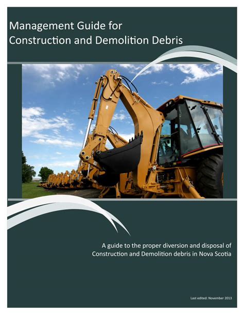 Pdf Management Guide For Onstruction And Demolition Debris