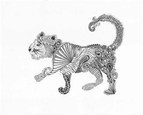 Shere Khan Drawing by Carolyn McAfee