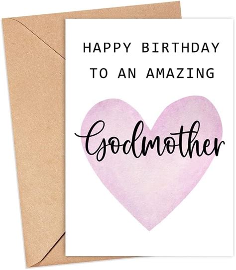 Happy Birthday To An Amazing Godmother Card Cute