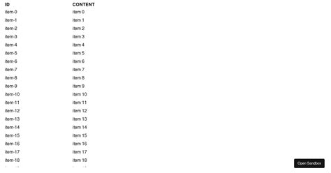 Vertical List Forked Codesandbox