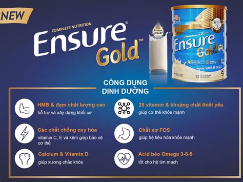 Sữa Ensure Gold vani ít ngọt 850g giá tốt tại Bách hoá XANH