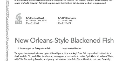 New Orleans Style Blackened Fish Tjs Seafood Market Fresh