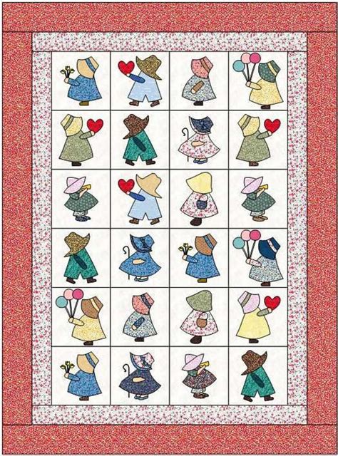 Sunbonnet Sue And Overall Sam Quilt Pattern Digital PDF Quilt Pattern