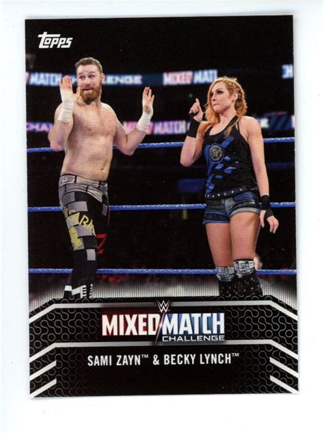 Topps Wwe Womens Division Mixed Match Sami Zayn Becky Lynch Mm