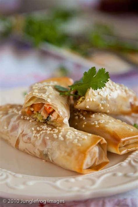 Springrolls With Smoked Chicken Simone S Kitchen