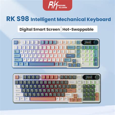 RK ROYAL KLUDGE S98 RGB Mechanical Keyboard Wireless Wired Bluetooth 2 4G Hot Swappable Gaming