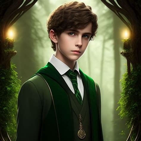 Spry Turtle A Teenage Slytherin Boy With Short Curled Brown Hair