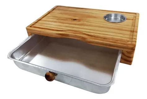 Tabla inteligente para barbacoa de madera clara con cajón MercadoLibre