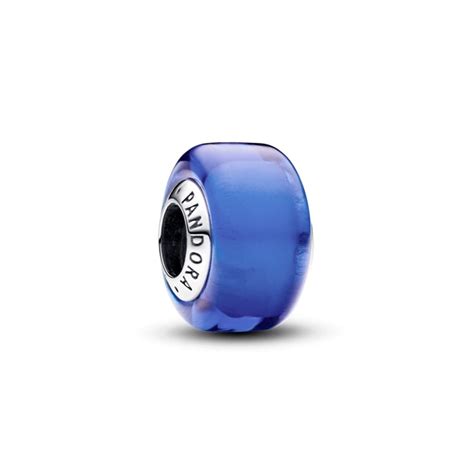 Pandora Moments Blaues Murano Glas Mini Charm Silber