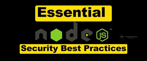 Essential Node Js Security Best Practices DEV Community