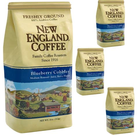 New England Coffee Blueberry Cobbler Medium Roasted Ground