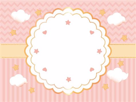 Cute Pink Background Invite Card With Empty Frame 11361434 Vector Art