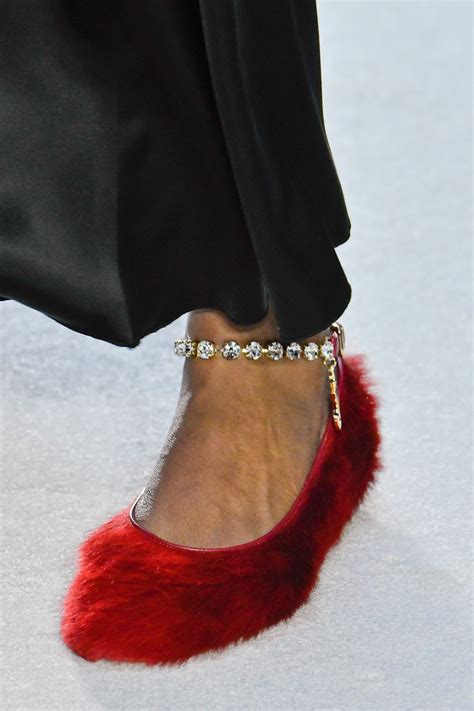 Jw Anderson Fall 2020 Runway Red Fur Shoes Milan Style Guide