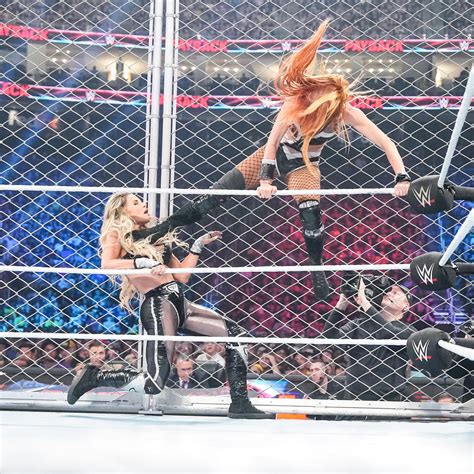 Becky Lynch Vs Trish Stratus Steel Cage Match Payback 2023 WWE